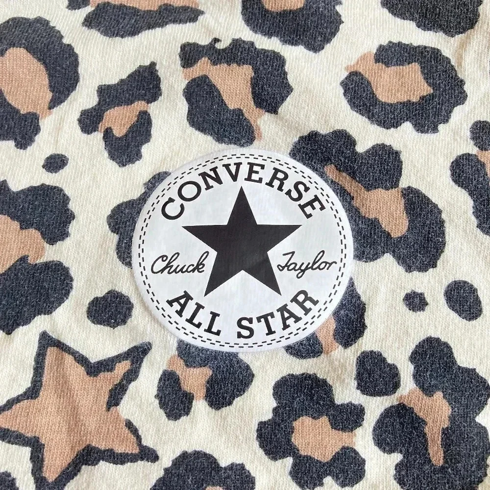 Converse Kid’s All-Star Chuck‎ Taylor Leopard Print T-Shirt, Large (12-13 yrs)